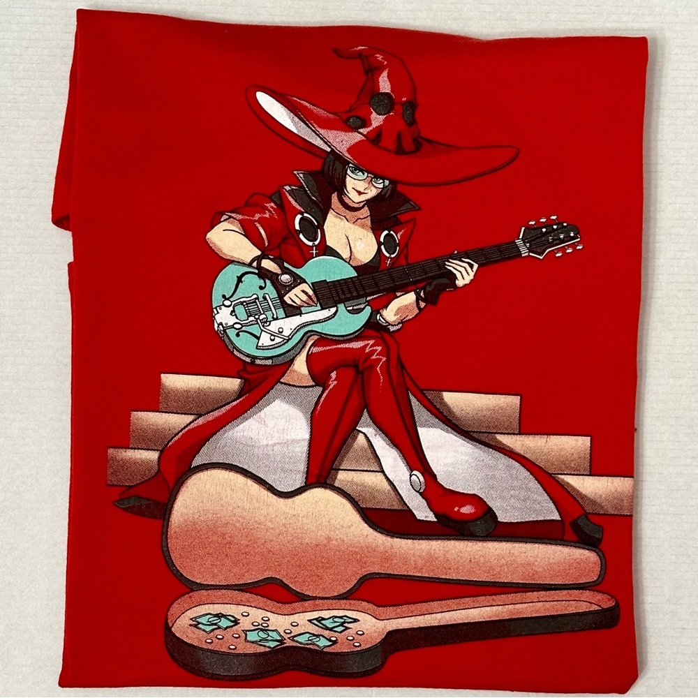I-No Anime Sexy Rocker Witch Red T-shirt Tee Loose Change Graphic Guilty Gear XL - Picture 6 of 6